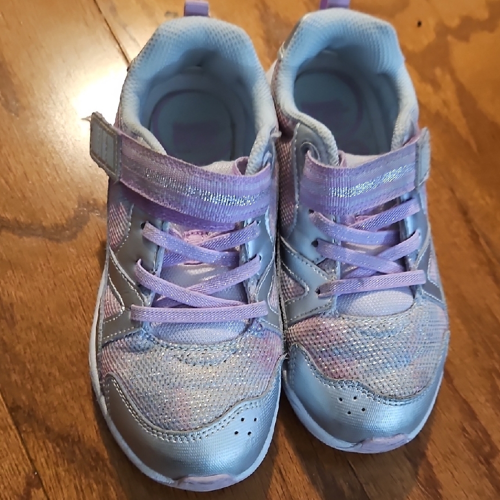 Kids Light Blue and Purple Sneakers